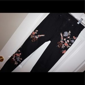 Top Shop Skinny Jeans with Embroidery